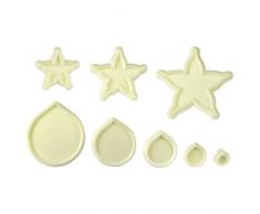 JEM Cortadores de Pétalos de Rosa y Cáliz, Juego de 8