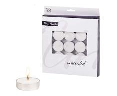 Pack 50 velas te blanca 3,5 horas 22x19x2