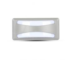 V-TAC LÃ¡mpara LED de Pared Moderna 12 W, 500 LM, luz difusa 130Â°, Rectangular Exterior IP65