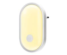 Alyvisun Luz Nocturna LED, Lámpara de Noche Infantil Automática con Sensor de Crepúsculo y Brillo Ajustable, Luz de Noche Plug-and-Play para Habitación del Bebé, Escalera, Pasillo, Cocina(Tipo 2)