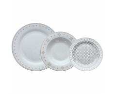 Tognana Vichy - Vajilla de 18 piezas, porcelana, beige