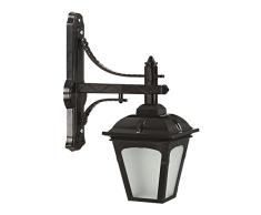 Aplique de pared para exterior, abs , negro, 40x20x50, casquillo E 27 Max 60 W