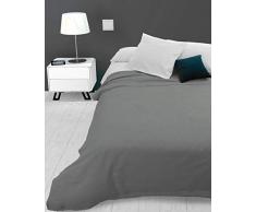 Soleil docre Adele - Manta para sofá, polialgodón, Color Gris, 220 x 240 cm