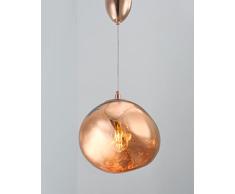 BÂ·LED BARCELONA LED LÃ¡mpara de techo colgante para cristal de lava, poste, moderno, hermoso espejo de fusiÃ³n, lÃ¡mpara con forma de lrregular para sala de estar, dormitorio, restaurante, Rosado