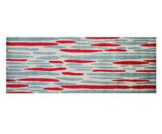 Estilo de Vida Mat 1503Â Agua Caso Alfombra de Pasillo, Lavable y Antideslizante, Microfibra, Rot/Grau/Beige, 67x170cm