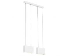 ARGON - Lámpara de techo (2 luces, acero lacado), color blanco