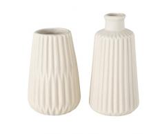 Boltze Esko 2021203 - Jarrones de cerÃ¡mica (2 Piezas, diÃ¡metro Aprox. 8,5 cm, decoraciÃ³n para Interiores, sin Flores, Estilo escandinavo)