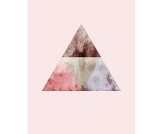 Komar Wandbild Von Triangles Top Red | Poster, Bild, Wohnzimmer, Schlafzimmer, Dekoration, Kunstdruck | ohne Rahmen | P101A-40x50 fotomural, carbÃ³n