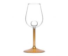 Thumbs Up Aerating Vino Glass - Copa de vino con sistema de aireación, en vidrio transparente