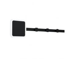 EGLO LED lámpara de pared Cartignano, luz de pared con elemento de armario, iluminación de pared interior de metal en negro y plástico en blanco, LED blanco cálido