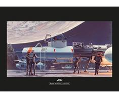 Komar Wandbild Von Star Wars Classic RMQ Yavin Hangar | Kinderzimmer, Jugendzimmer, Dekoration, Kunstdruck | ohne Rahmen | WB166-70x50 fotomural, carbÃ³n