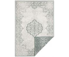 NORTHRUGS Alfombra Cebu para Interior y Exterior, 160 x 230 cm, Reversible, Impermeable, Estilo Oriental, Vintage, para balcÃ³n, terraza, jardÃ­n, jardÃ­n de Invierno, salÃ³n, Color Verde y Crema