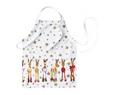 Rikki Tikki 1041911 Rudolph - Delantal infantil, diseño de reno navideño