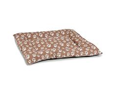 Mascow Cama Mascota 67x 85 cm Huellas 2 Colores, Multicolor, M