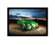 Cuadro en marco, póster moderno, pared artÃstica, varios temas de 50 x 70 cm (coches deportivos vintage)