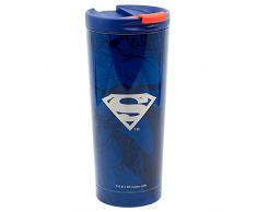 Stor8412497856633Aislado Acero Inoxidable Térmica Café Vaso, 425 ml Capacidad, Superman SÃmbolo