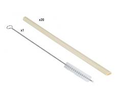 Cosy & Trendy 7910987 - Juego de 20 pajitas Eco+ 1 cepillo de bambÃº, 0,8 x 20 cm