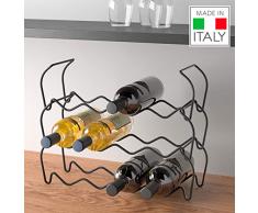 Metaltex Botellero, Negro, 44x15x13/34 cm