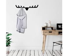 OJOS Gancho de pared de metal, 66 x 17 cm, decoración para salón, dormitorio, decoración de salón, decoración de pared, impresión artÃstica, cuadros negros