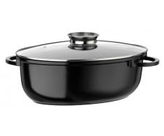 GSW 410571Â Gourmet Ceramica InducciÃ³n Fuente Ovalada XL, con Tapa de Cristal Modelo Aroma 8,5Â L, Aluminio Fundido, Color Negro Moteado, 38Â cm, 4Â Unidades