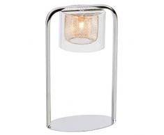 Brilliant 18048/79Â Magic lÃ¡mpara de mesa, metal/vidrio, G9, 28Â W, cromo