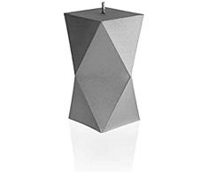 Candellana Hecho a Mano Geometric Vela de Regalo - Divertida - Vela Decorativa - Decoración del Hogar - Regalos para Amigos - Mecha de Algodón - Tiempo de Quemado 25h - Vela Gray