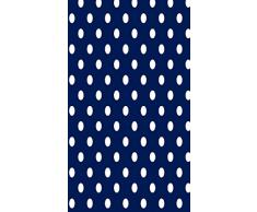 Homemania - Alfombra Estampada, 25% poliÃ©ster, 75% algodÃ³n, Azul, Blanco