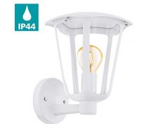 EGLO 98115 iluminación de pared Adecuado para uso en exteriores Blanco E27 - Lámpara (Cepillado, 1 bombilla(s), E27, IP44, Blanco)