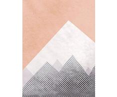 Komar Wandbild Von Wild and Free Mountain | Poster, Bild, Wohnzimmer, Schlafzimmer, Dekoration, Kunstdruck | ohne Rahmen | P105B-30x40 fotomural, Orange, WeiÃ, Grau