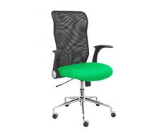 Piqueras Y Crespo (PIQU7) Silla Minaya Respaldo Malla Negro Asiento Bali Verde Oficina, Talla Unica
