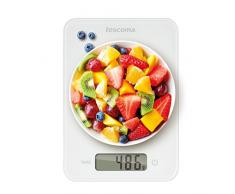 Tescoma Bilancia BALANZA DE COCINA DIGITAL 5.0 K ACCURA, Vidrio, Bianco