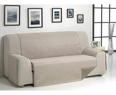Martina Home Diamond Cubre Sofa Acolchado Reversible, Lino - Cuero, 2 Plazas
