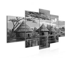BilligerLuxus 000051c - Lienzo decorativo (200 x 100 cm, tamaño XXL, 5 piezas, fabricado en Alemania, listo para colgar), diseño de Massai africano