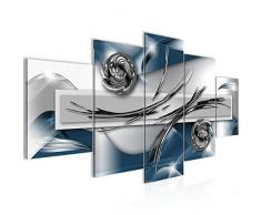 Runa Art 100251a - Cuadro de pared abstracto (200 x 100 cm, lienzo de fieltro, tamaÃ±o XXL, 5 piezas, fabricado en Alemania, listo para colgar)