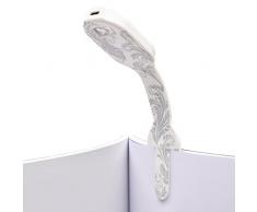Lámpara de lectura recargable Flexilight | Luz de libro 2 en 1 | Lámpara LED enganchable | Linterna para libros | BaterÃa recargable por USB para más de 12 horas | Accesorios para libros (Floral)