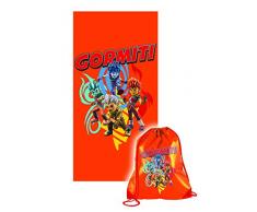 Gormiti Toalla de Playa, Azul, 70 x 140 cm