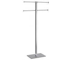 Gedy Rainbow Toallero de pie, Acero Inoxidable, Gris, 40,4x15,5x83x7