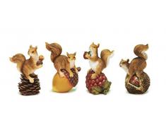 Sunny Toys 12250 - Juego de figuras decorativas (12 cm, 4 modelos surtidos), diseño de ardillas
