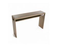 Versa 20360076 Mesa entrada color roble Flint,120x30x75,Consola/Cómoda,Recibidor
