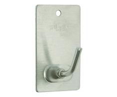 Brinox B70260E Percha mediana adhesiva, Acero Inoxidable, 2.6x4.3x2.1 cm