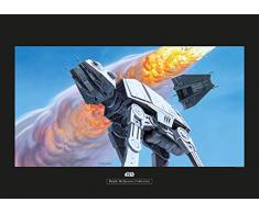 Komar Wandbild Von Star Wars Classic RMQ Hoth Battle AT | Kinderzimmer, Jugendzimmer, Dekoration, Kunstdruck | ohne Rahmen | WB143-70x50 fotomural, carbÃ³n