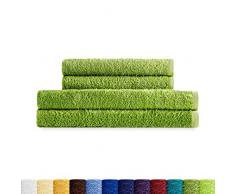 Eiffel Textile Juegos de Toallas Calidad Rizo 400 gr, AlgodÃ³n Egipcio 100%, Hoja, 2 Lavabo 2 Sabana, 4 Unidades