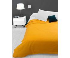 Soleil docre Adele, Colcha de Cama, Funda de sofá, polialgodón, Amarillo, 220 x 240 cm