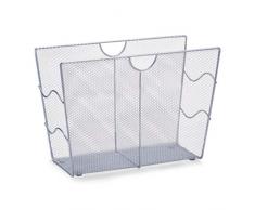 Zeller 17718 Revistero, Mesh, Gris, 39x17.5x27 cm