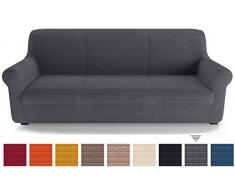 PETTI Artigiani Italiani Sofas, Funda de Sofa Elastica, 100% Made in Italy, Microfibra, Gris, 2 Plazas (130 a 170 cm)