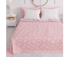 PETTI Artigiani Italiani - Colcha de Matrimonio de Verano, Manta matrimonial Ligera, sÃ¡banas Colcha, Encaje Rosa Rosa 100% Microfibra hipoalergÃ©nica