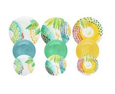 Tognana ME070185596 Sunny - Vajilla de 18 piezas (porcelana)