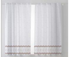 Cardenal Textil Tamara Cortina Cocina Visillo, Tela, Marrón, Pack 2 100 x 140 cm