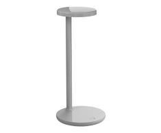 Flos LÃ¡mpara de mesa Oblique 4000 K LED, aluminio brillante, gris, tamaÃ±o: 15,5 cm x 35 cm, 09.8302.AH