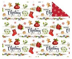 Ursus 11344601 Merry Christmas - Cartulina, 10 hojas, DIN A4, 300 g/mÂ², de celulosa, impreso por ambos lados, parte delantera y trasera en diferentes diseÃ±os, multicolor, talla Ãºnica